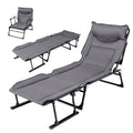 Gymax 3 In 1 Folding Camping Cot W Mattress 6 Backrest Positions