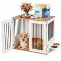 Gymax 31.5 Dog Crate Furniture W Double Lock Doors 360 Degree