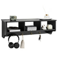 Gymax 31.5L Hallway Coat Rack Storage Shelf Wall Mount Cubby Organizer Entryway W Hooks