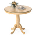 Gymax 32 Round Pedestal Dining Table High Top Ped Table Kitchen