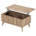 Gymax 35.5 Fluted Lift Top Coffee Table W Lift Tabletop Hidden