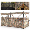 Gymax 360 Degree One Way See Through Hunting Blind Panel W Dog Door