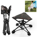 Gymax 360 Degree Swivel Camping Stool Foldable Outdoor Chair W Oxford