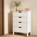 Gymax 4 Drawer Dresser Nightstand W Handles Anti Tipping Kits Deep