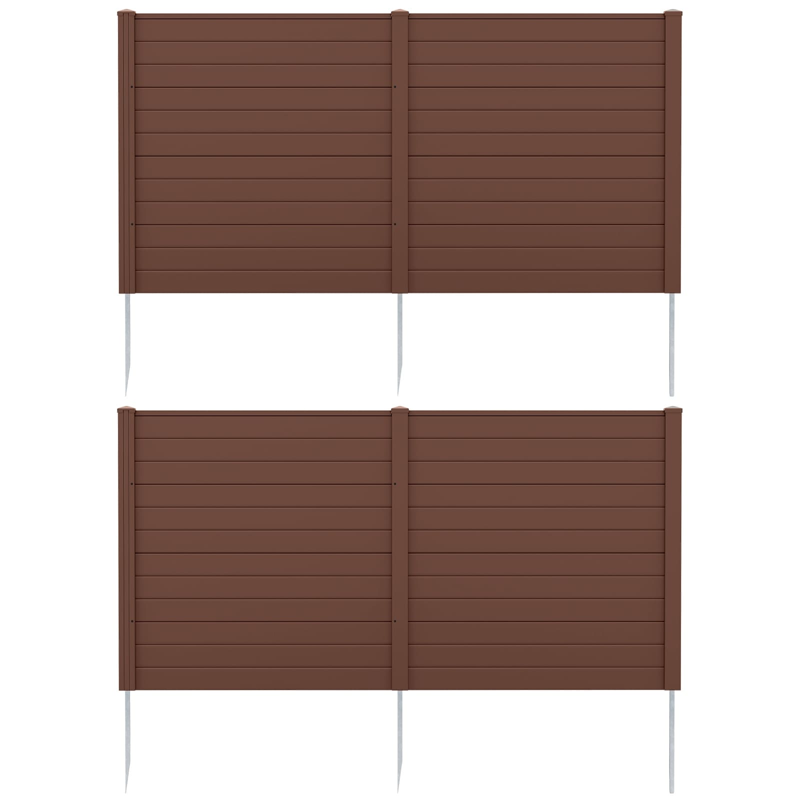 Gymax 4 Panels 48 L X 48 H Air Conditioner Fence W Galvanized