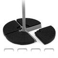 Gymax 4 Piece 140 Lbs Water Or Sand Filled Round Weight Plate Set