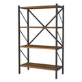 Gymax 4 Tier Bookshelf Industrial Bookcase W Heavy Duty Metal Frame