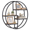 Gymax 4 Tier Floating Shelf Modern Geometric Hanging Storage Organizer