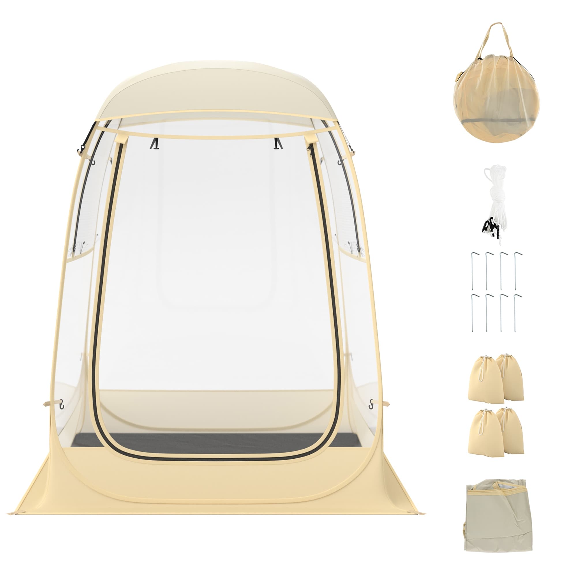Gymax 4.2 X 4.2 Ft Instant Pop Up Tent Weatherproof Shelter Sports