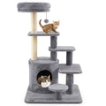 Gymax 40 Multi Level Cat Tower W Condo Padded Perch Bed Sisal