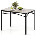 Gymax 43 Modern Dining Table For 4 W Large Faux Marble Tabletop