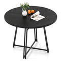 Gymax 47 Inch Dining Table W 8 Metal Supporting Legs Cross Base For