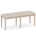 Gymax 47.5 End Of Bed Bench W Tufted Decoration Antiqued Legs For