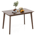 Gymax 48 Wooden Dining Table For 4 People W Rubber Wood Legs For