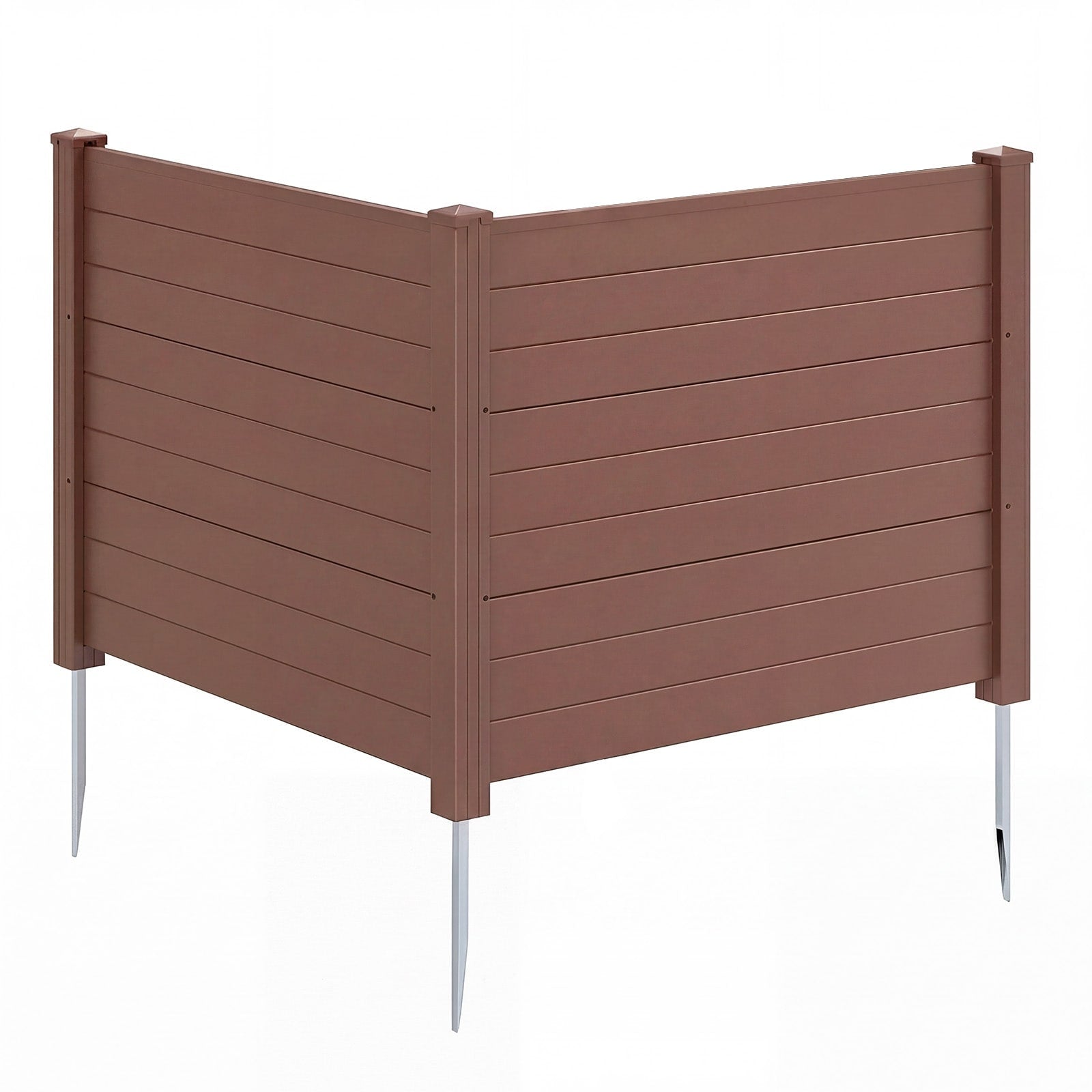 Gymax 48 X 38 Air Conditioner Fence 2 Panels W Metal Ground Stakes