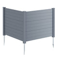 Gymax 48 X 38 Air Conditioner Fence 2 Panels W Metal Ground Stakes