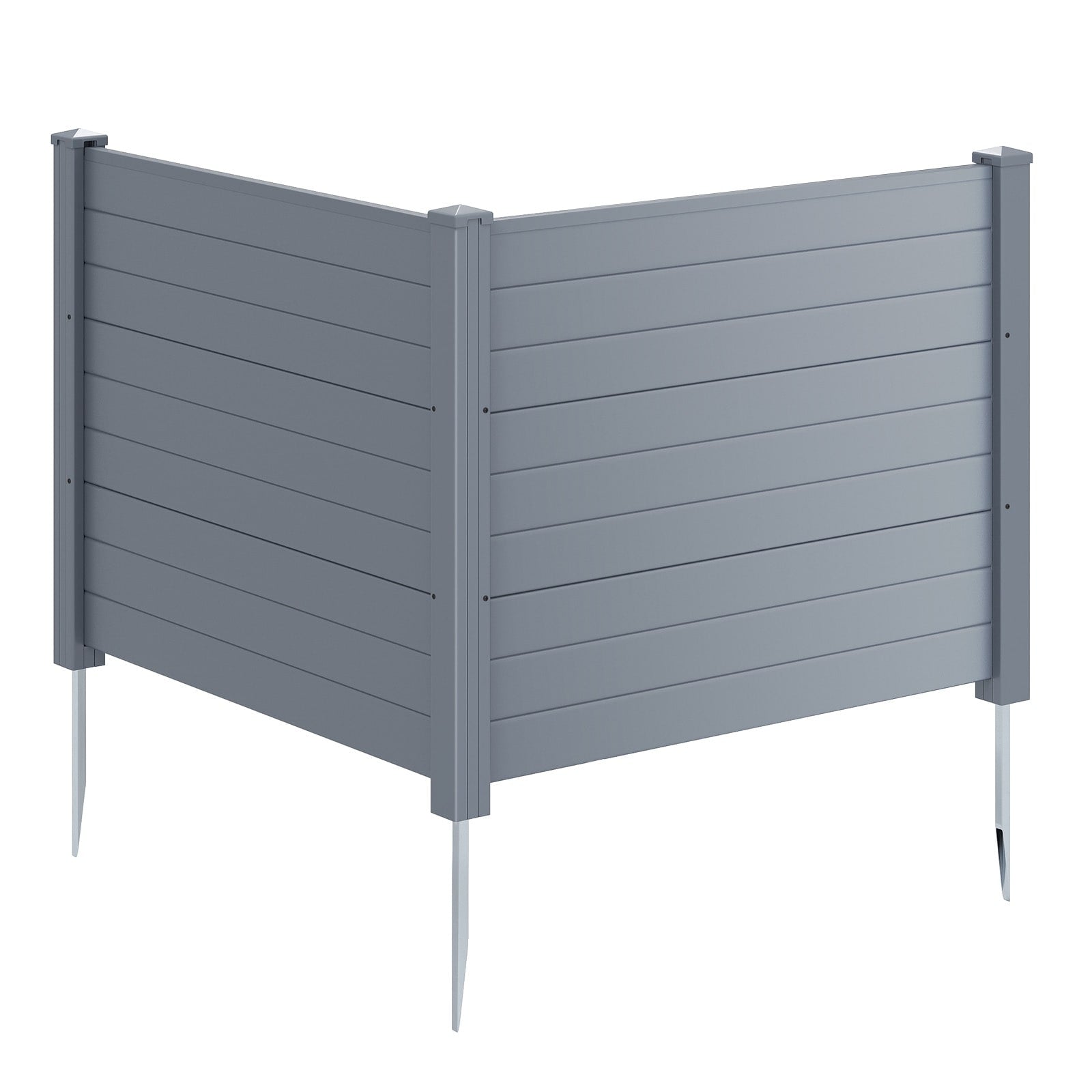 Gymax 48 X 38 Air Conditioner Fence 2 Panels W Metal Ground Stakes