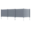 Gymax 48 X 38 Air Conditioner Fence 4 Panels W Metal Ground Stakes
