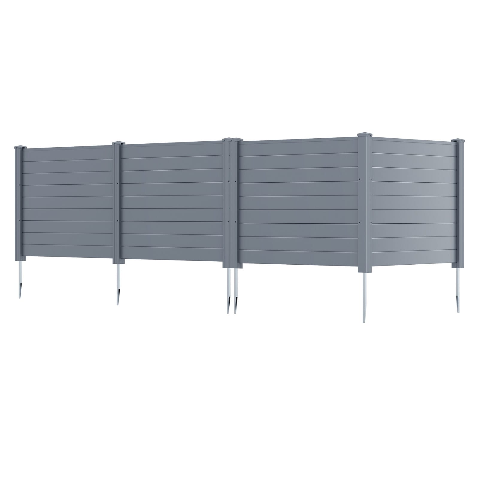 Gymax 48 X 38 Air Conditioner Fence 4 Panels W Metal Ground Stakes