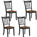 Gymax 4Pcs Wooden Dining Side Chair High Back Armless Home Furniture See Details