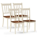 Gymax 4Pcs Wooden Dining Side Chair High Back Armless Home Furniture See Details