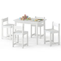 Gymax 5 Piece Kids Table And Chairs Set Solid Rubber Wood Toddler