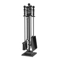 Gymax 5 Pieces Fireplace Tool Set W Poker Tongs Brush Shovel Square