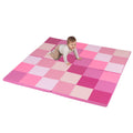 Gymax 58 Toddler Foam Play Mat Baby Folding Activity Floor Mat Home Pink