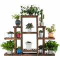 Gymax 6 Tier Flower Wood Stand Plant Display Rack Multifunctional Storage Shelf As Pics