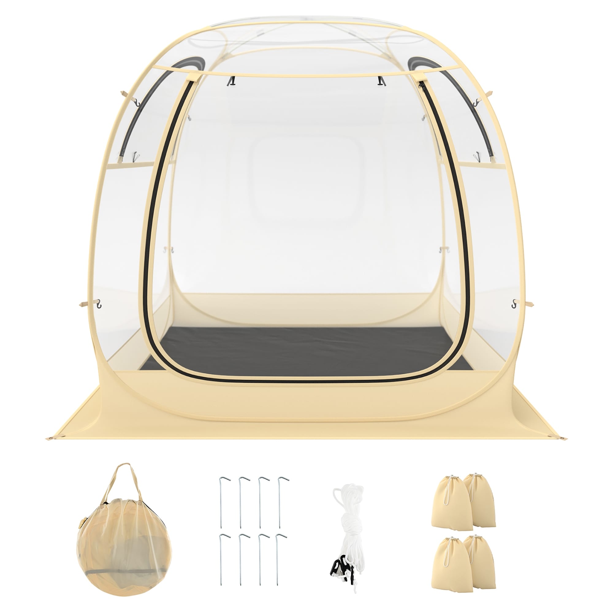 Gymax 6 X 6 Ft Instant Pop Up Tent Weatherproof Shelter Sports Tent