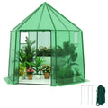 Gymax 6.5 X 5.6 X 6.2 Ft Mini Walk In Greenhouse W Pe Cover Roll Up Green