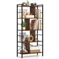 Gymax 61 5 Tier Bookshelf W Metal Frame 2 Anti Tipping Devices For