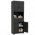 Gymax 67.5 Kitchen Pantry Cabinet W 4 Doors 1 Drawer Open Countertop