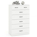 Gymax 7 Drawers Dresser Wooden Chest Of Drawers W Metal Handles Guide