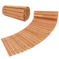 Gymax 7 Ft Wooden Garden Pathway W Anti Slip Surface Metal Wires W