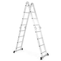 Gymax 7 In 1 Multifunctional Ladder W Safe Locking Hinge Anti Skid