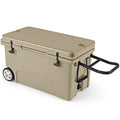 Gymax 75 Quart Portable Hard Cooler Insulated Rolling Cooler W 6 Day