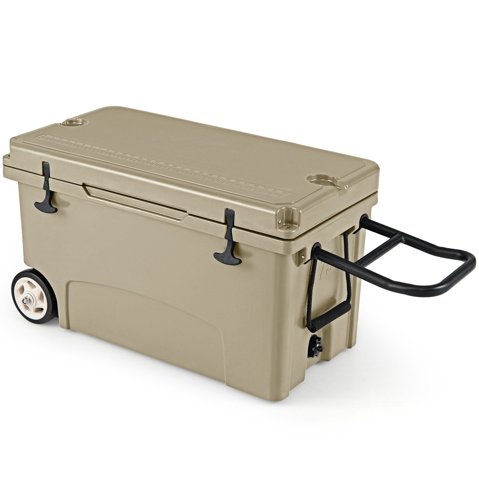Gymax 75 Quart Portable Hard Cooler Insulated Rolling Cooler W 6 Day