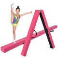 Gymax 7Ft Folding Gymnastic Beam Portable Floor Balance Beam W Handles