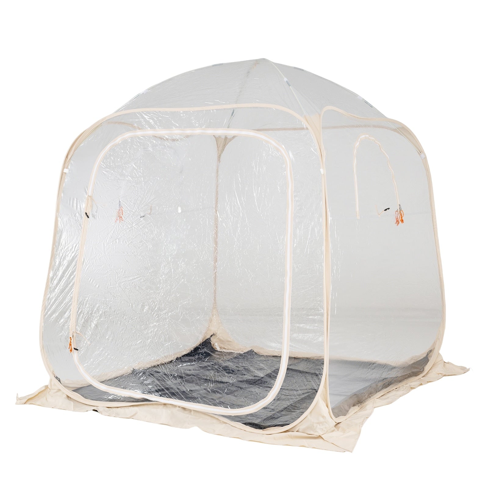 Gymax 7X7Ft Clear Bubble Pop Up Tent W Sealed Floor Bag Pvc Screen For