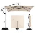Gymax 8 X 8 Ft Offset Cantilever Patio Umbrellasquare Hanging Outdoor