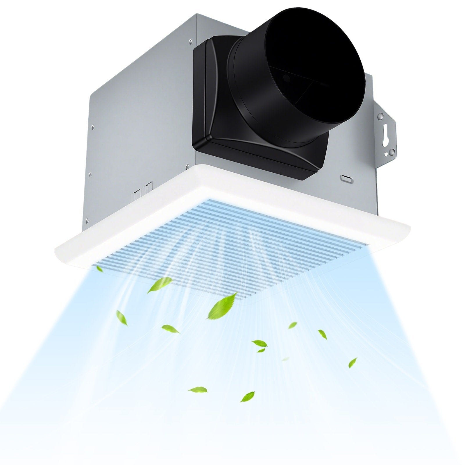 Gymax 80 Cfm 1.5 Sones Quiet Room Exhaust Fan W Galvanized Housing 4 White