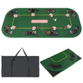 Gymax 80 X 36 Folding 8 Player Deluxe Texas Poker Table Top W Cup Holder Carry Bag