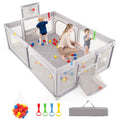 Gymax 81 X 57 Extra Large Playpen For Babies Toddlers Grey