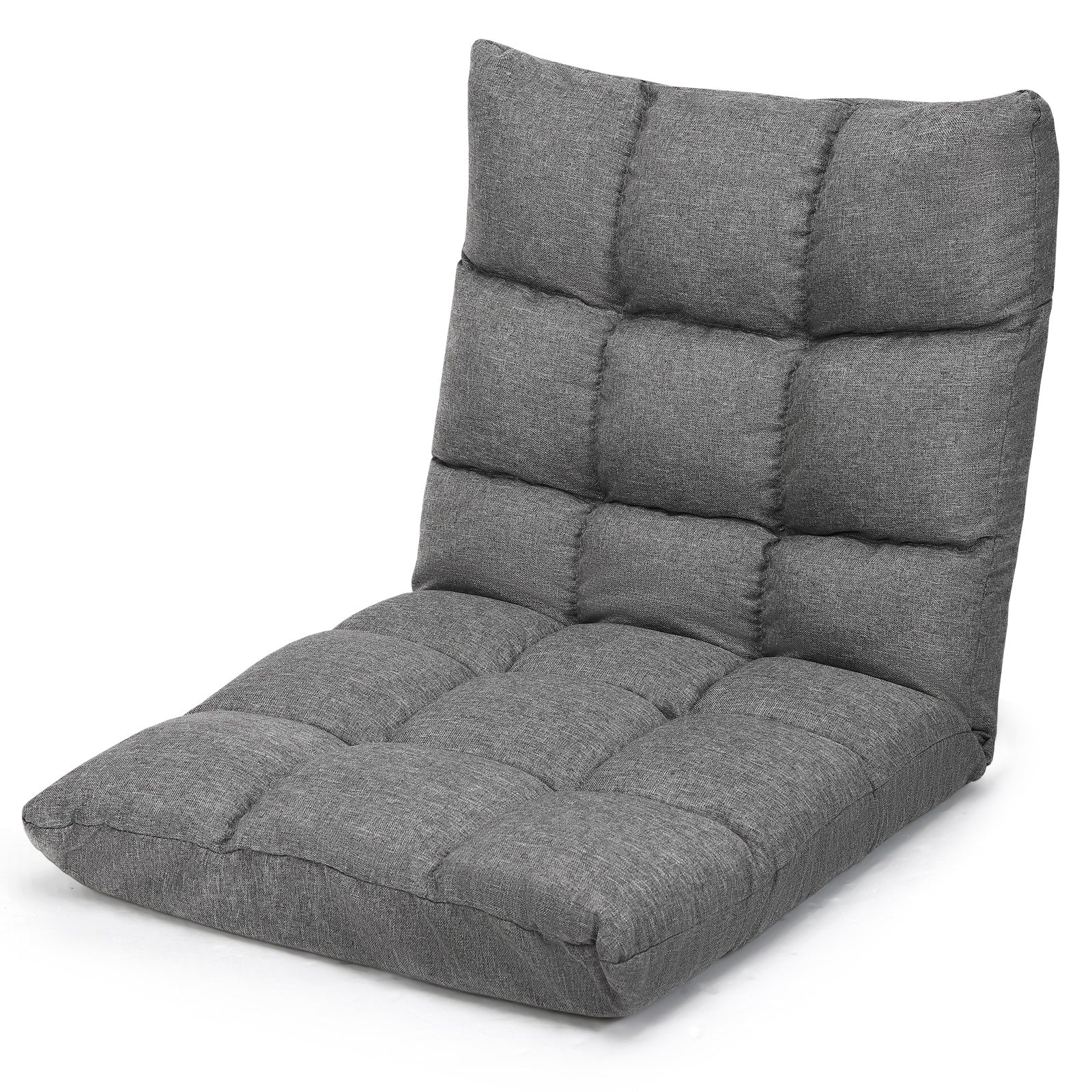 Gymax Adjustable 14 Position Floor Chair Folding Lazy Gaming Sofa