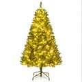 Gymax Artificial Christmas Tree W 990 Branch Tips 1000 Warm White Led