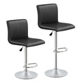 Gymax Bar Stools Set Of 2 Adjustable Swivel Barstools W Back