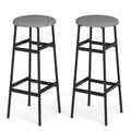 Gymax Bar Stools Set Of 2 W Sturdy Metal Frame And Footrest For