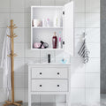 Gymax Bathroom Mirror Cabinet Wall Mounted Kitchen Medicine Storage Adjustable Shelf