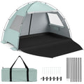 Gymax Beach Tent Sun Shelter W Canopy Pop Up 3 4 Person Easy Setup